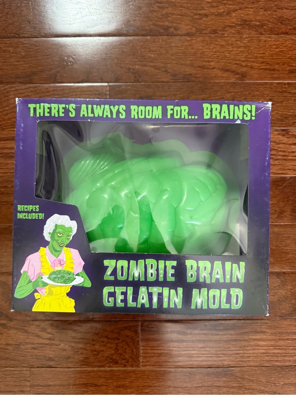 Green Zombie Brain Gelatin Mold Silicone Party Mold